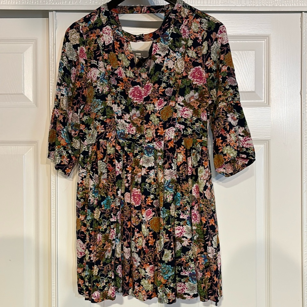 Umgee dress S‎ floral print side zipper